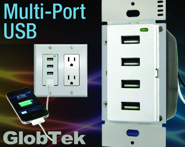 Multi-Port Wall Supply Serves Multiple USB-Driven Devices VuyM