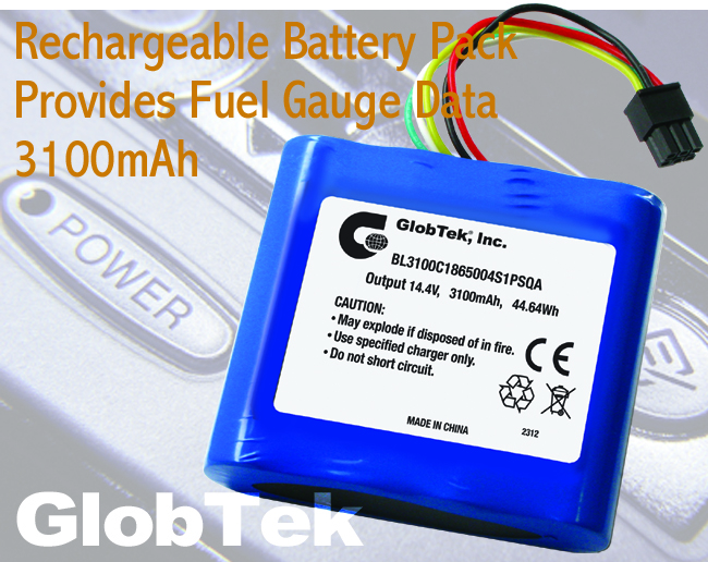 Rechargeable Battery Pack Provides Fuel Gauge Data